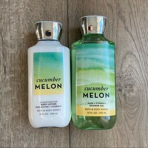 BBW Cucumber Melon Body Lotion Shower Gel Bundle